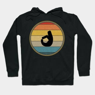 Vintage Retro Sunset OK Sign, Circle Game Hoodie